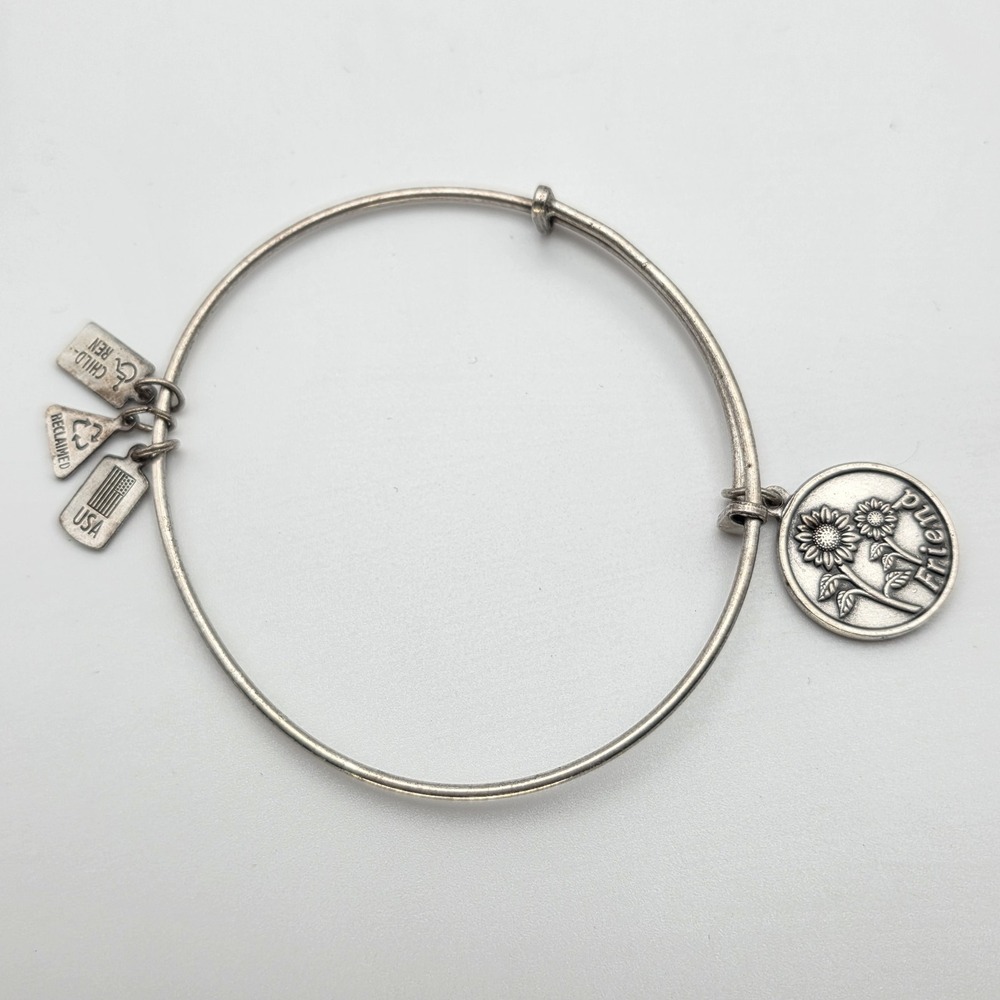 ALEX & ANI Friend Sunflower  Bracelet Wind & Fire Expandable Charm‎ Made In USA!